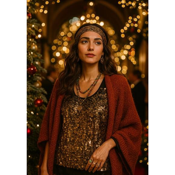 Givenchy Scoop Neck Sequin Sleeveless Top EUC - Picture 1 of 5